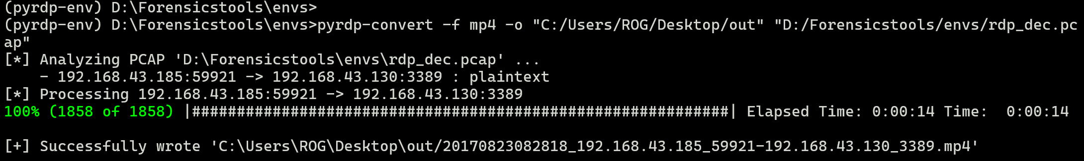 Pyrdp-convert路径Errorsolve